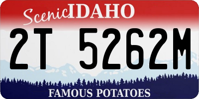 ID license plate 2T5262M