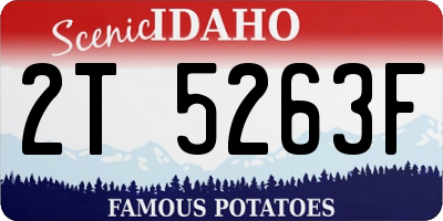 ID license plate 2T5263F