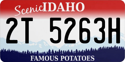 ID license plate 2T5263H