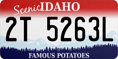 ID license plate 2T5263L