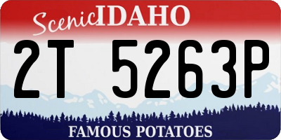 ID license plate 2T5263P
