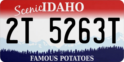 ID license plate 2T5263T