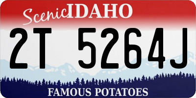 ID license plate 2T5264J