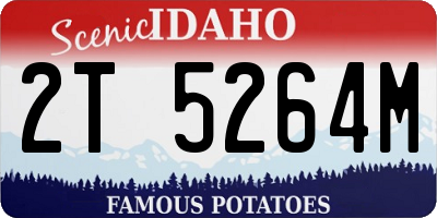 ID license plate 2T5264M