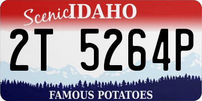 ID license plate 2T5264P