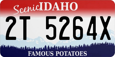 ID license plate 2T5264X