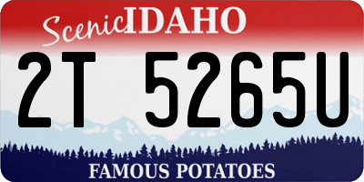 ID license plate 2T5265U