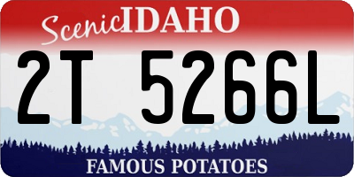 ID license plate 2T5266L
