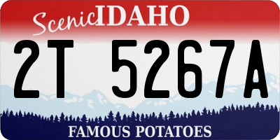 ID license plate 2T5267A