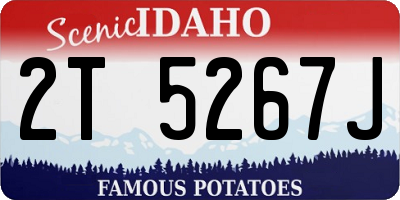 ID license plate 2T5267J