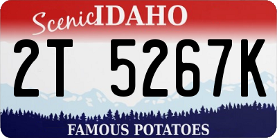 ID license plate 2T5267K