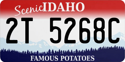 ID license plate 2T5268C