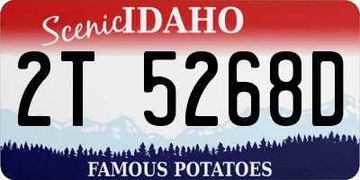ID license plate 2T5268D