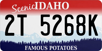 ID license plate 2T5268K