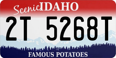 ID license plate 2T5268T