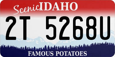 ID license plate 2T5268U