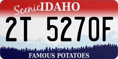 ID license plate 2T5270F