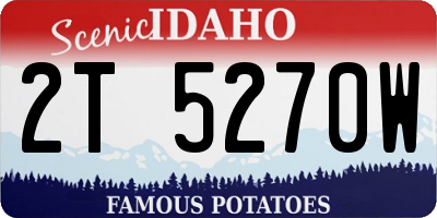 ID license plate 2T5270W