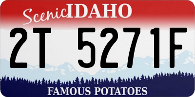 ID license plate 2T5271F
