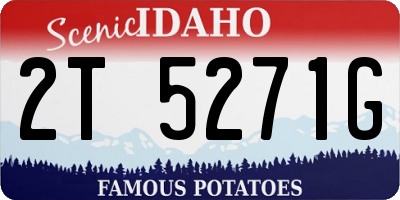ID license plate 2T5271G