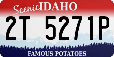 ID license plate 2T5271P
