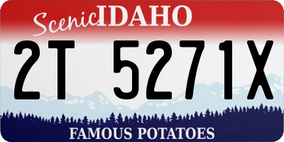 ID license plate 2T5271X