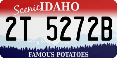 ID license plate 2T5272B