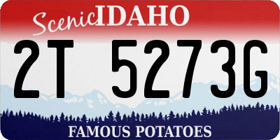 ID license plate 2T5273G