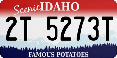 ID license plate 2T5273T