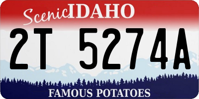 ID license plate 2T5274A