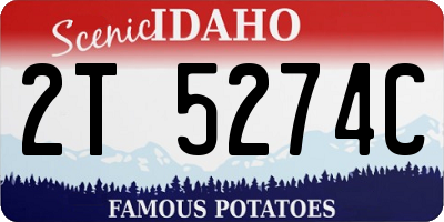 ID license plate 2T5274C