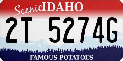ID license plate 2T5274G