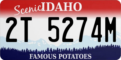 ID license plate 2T5274M
