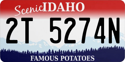 ID license plate 2T5274N