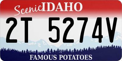 ID license plate 2T5274V
