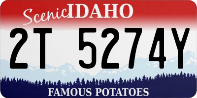 ID license plate 2T5274Y
