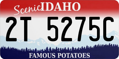 ID license plate 2T5275C