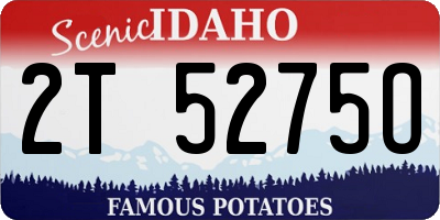 ID license plate 2T5275O