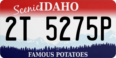 ID license plate 2T5275P