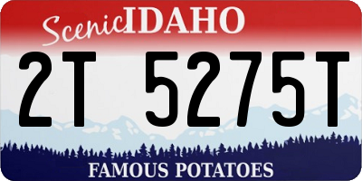 ID license plate 2T5275T