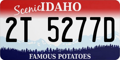 ID license plate 2T5277D