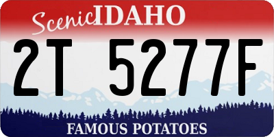ID license plate 2T5277F