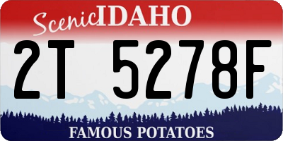 ID license plate 2T5278F