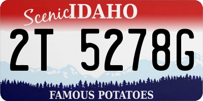 ID license plate 2T5278G