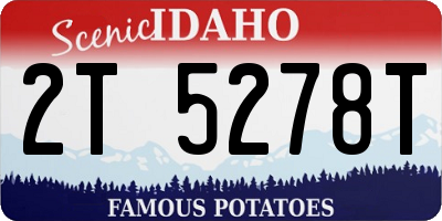 ID license plate 2T5278T