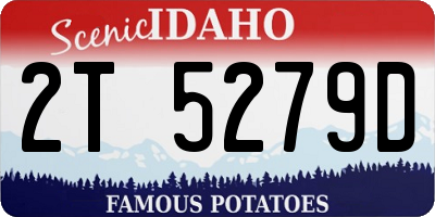 ID license plate 2T5279D