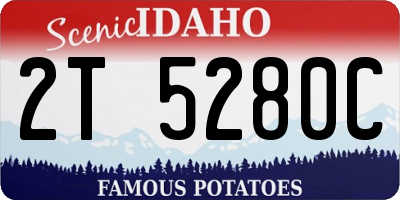 ID license plate 2T5280C