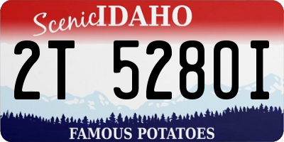 ID license plate 2T5280I