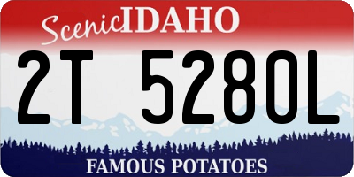ID license plate 2T5280L