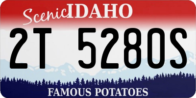 ID license plate 2T5280S